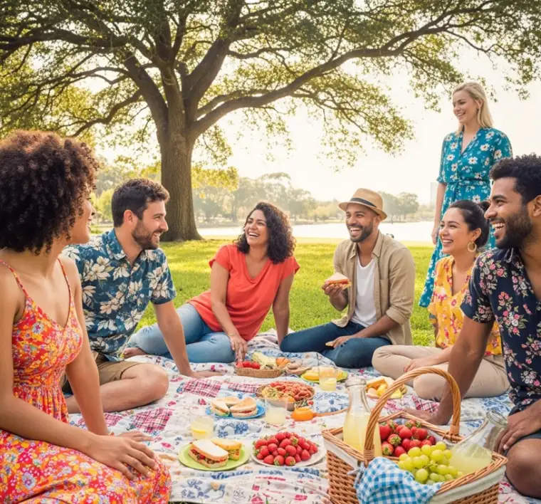 Friends enjoying an affordable social activity
